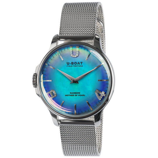 U-Boat 8474/MT Ladies Blue MOP Rainbow Watch