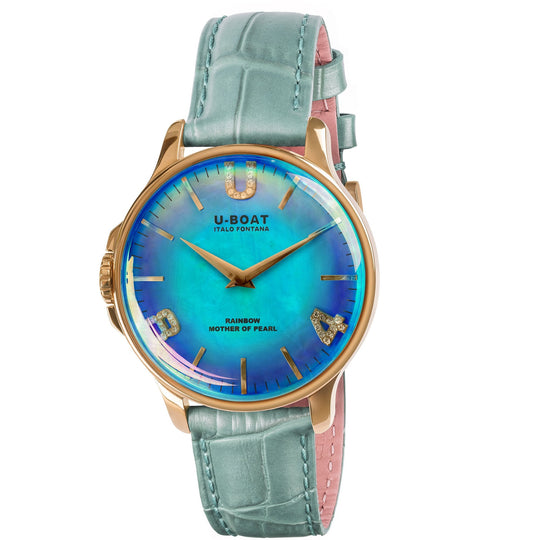 U-Boat 8475 Ladies Turquoise Rainbow Watch