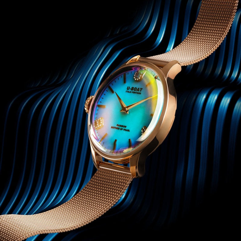 Analogue Watch - U-Boat 8475/MT Ladies Gold Rainbow Watch