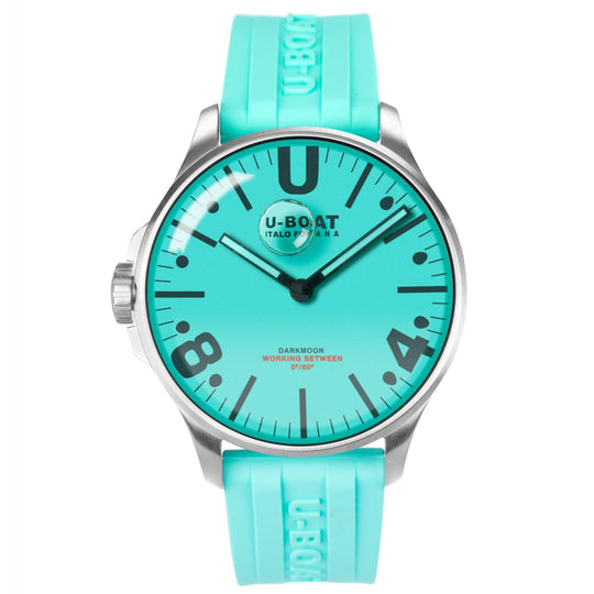 U-Boat 8966 Men's Darkmoon 44mm Aquamarine SS Watch