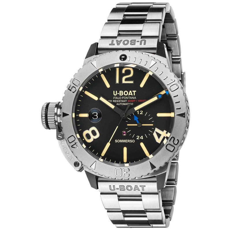 Analogue Watch - U-Boat 9007/A/MT Men's Black Sommerso Watch