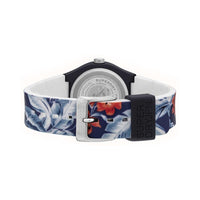 Analogue Watch - Unisex Urban Tropic Floral Blue-White Rubber Strap Superdry Watch SYG298U