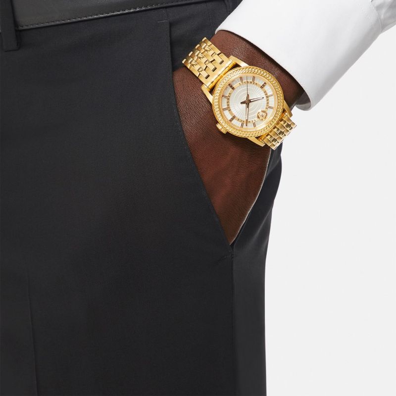 Analogue Watch - Versace Code IP2N Men's Gold Watch VEPO00420