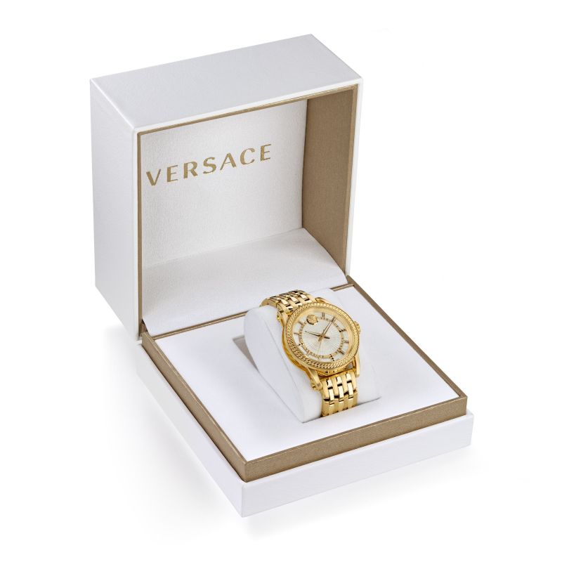 Analogue Watch - Versace Code IP2N Men's Gold Watch VEPO00420