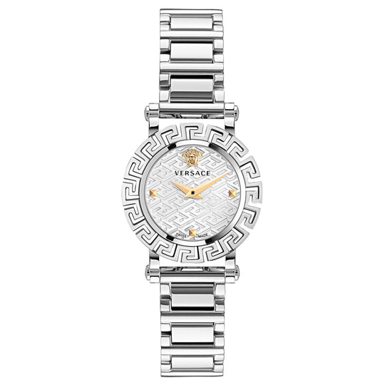 Versace Greca Glam Ladies Silver Watch VE2Q00322