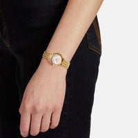 Analogue Watch - Versace Safety Pin Ladies Gold Watch VEPN00520