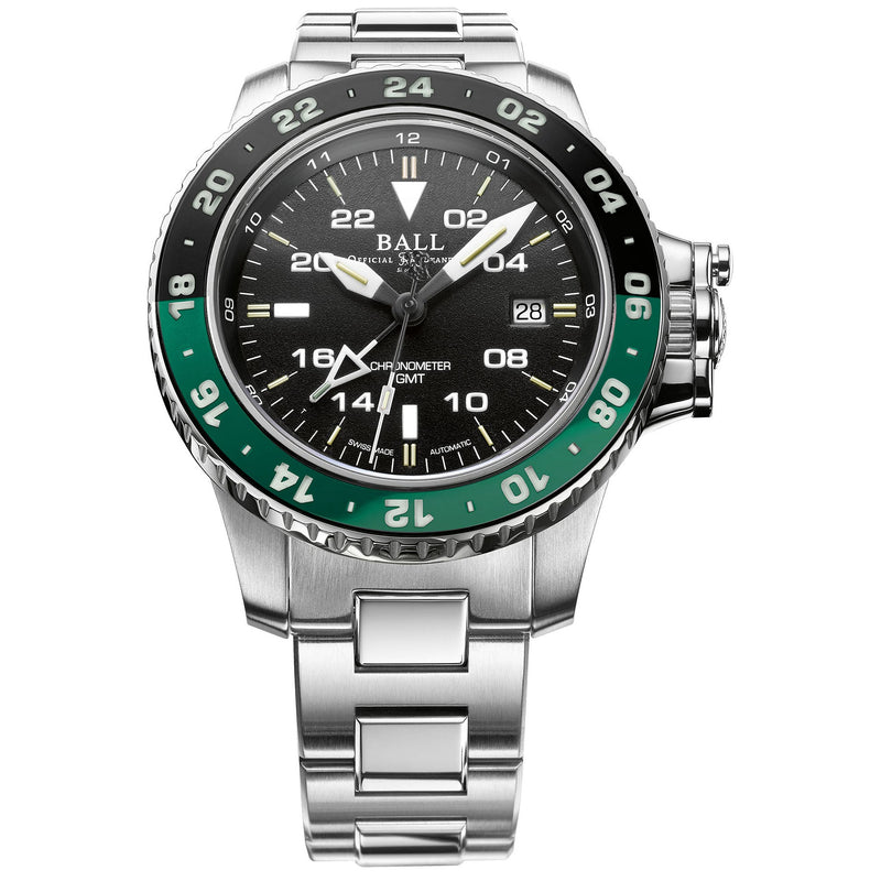 Automatic Watch - Ball Engineer Hydrocarbon AeroGMT II Men's Black Watch DG2018C-S11C-BK