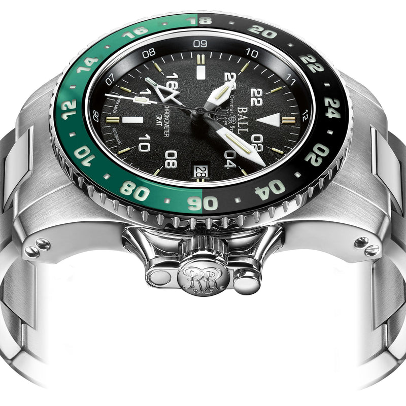 Automatic Watch - Ball Engineer Hydrocarbon AeroGMT II Men's Black Watch DG2018C-S11C-BK