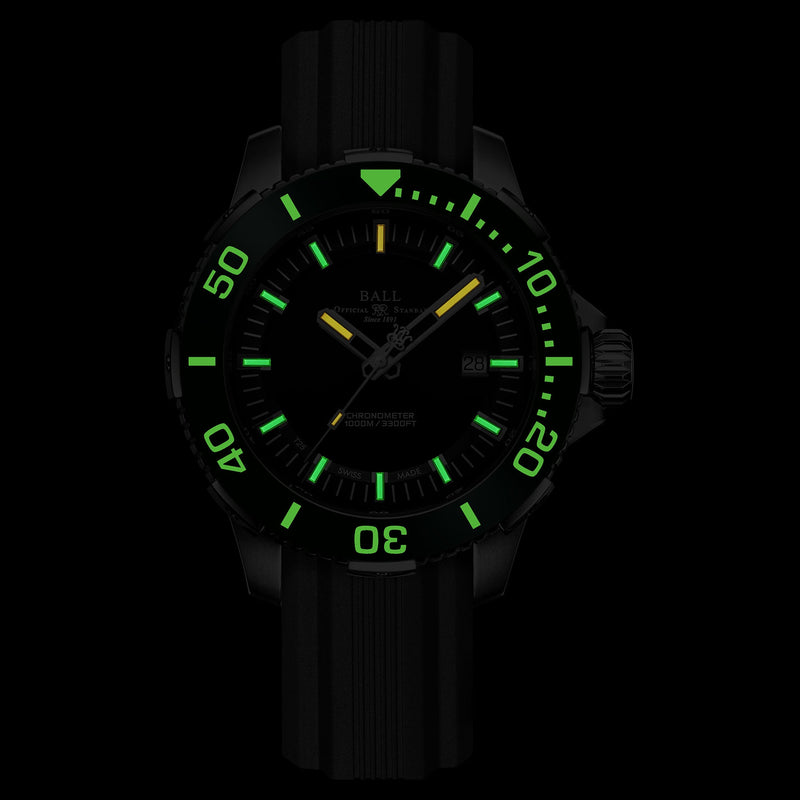 Automatic Watch - Ball Engineer Hydrocarbon DeepQUEST Ceramic Men's Black Watch DM3002A-P4CJ-BK
