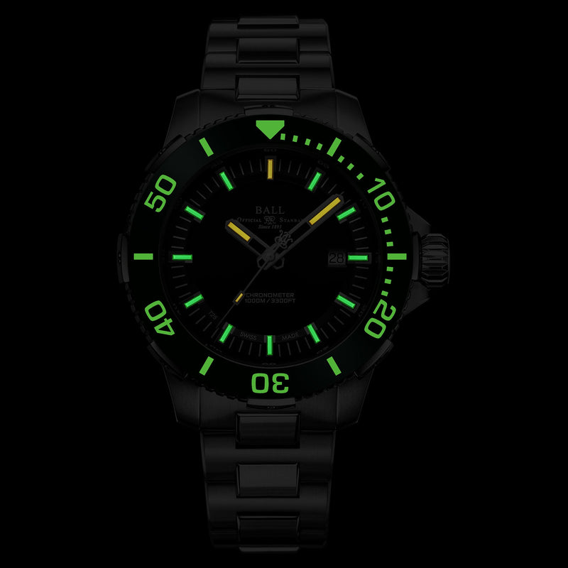 Automatic Watch - Ball Engineer Hydrocarbon DeepQUEST Ceramic Men's Black Watch DM3002A-S4CJ-BK