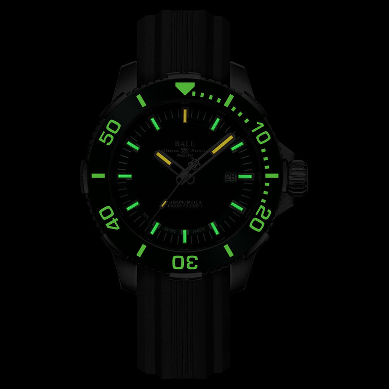Automatic Watch - Ball Engineer Hydrocarbon DeepQUEST Ceramic Men's Green Watch DM3002A-P4CJ-GR