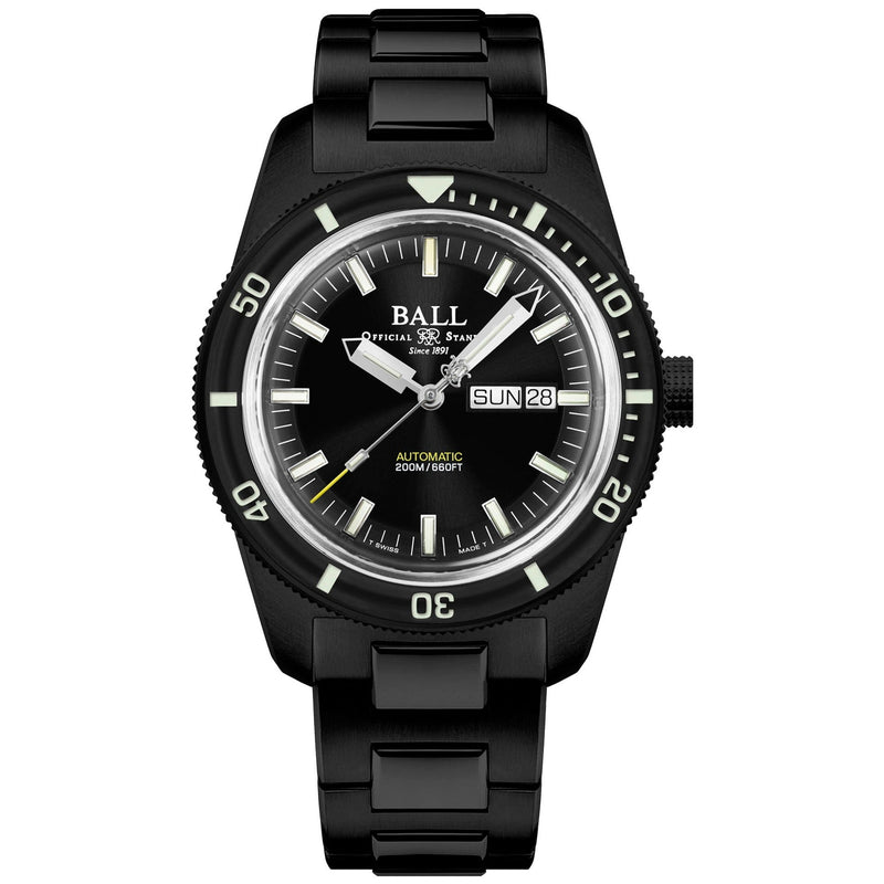 Automatic Watch - Ball Engineer II Skindiver Heritage Men's Black Watch DM3208B-S4-BK