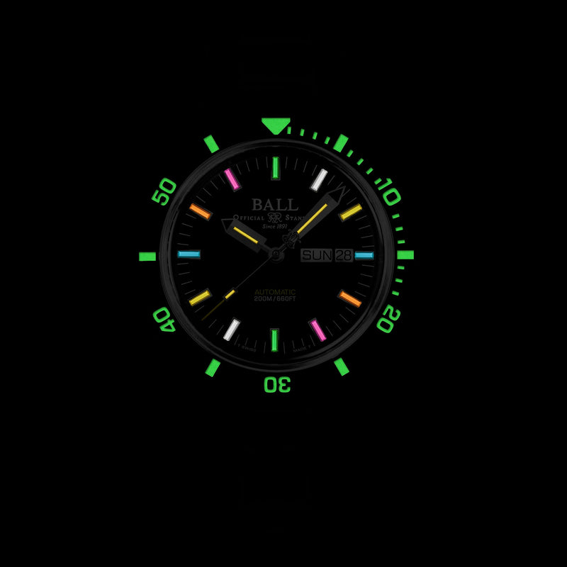 Automatic Watch - Ball Engineer II Skindiver Heritage Men's Black Watch DM3208B-S4-BK