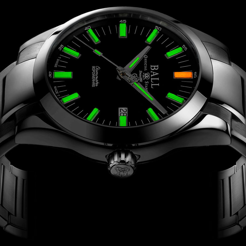 Automatic Watch - Ball Engineer M Marvelight (43mm) Men's Black Watch NM2128C-S1C-BK