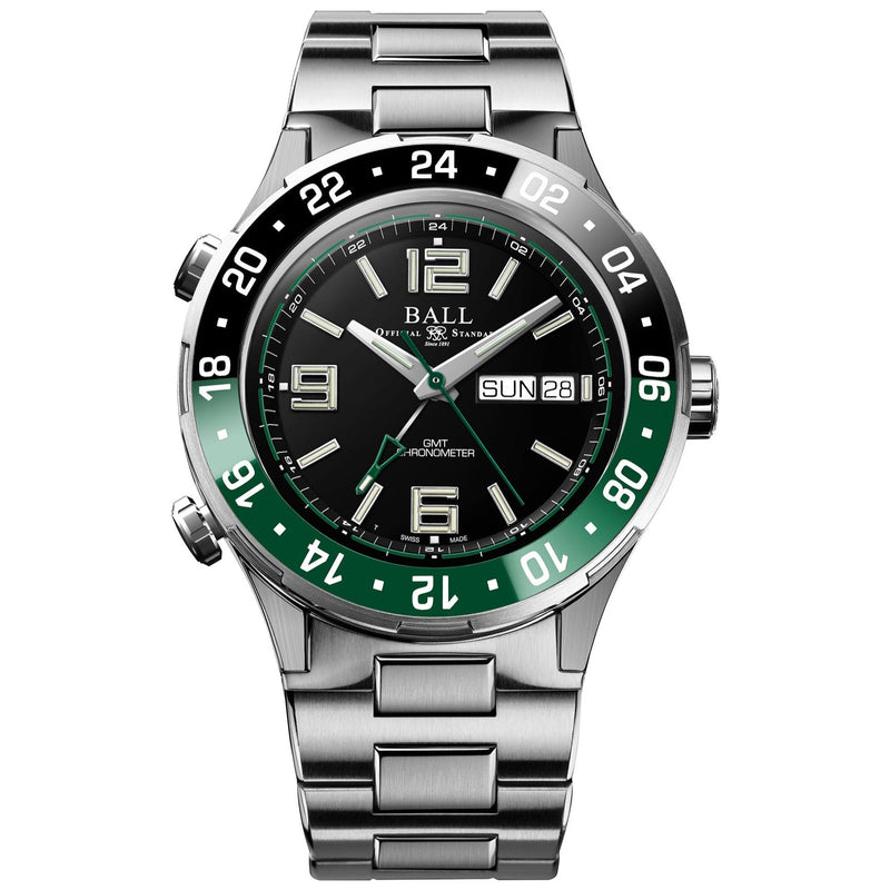 Automatic Watch - Ball Roadmaster Marine GMT Men's Black Watch DG3030B-S2C-BK