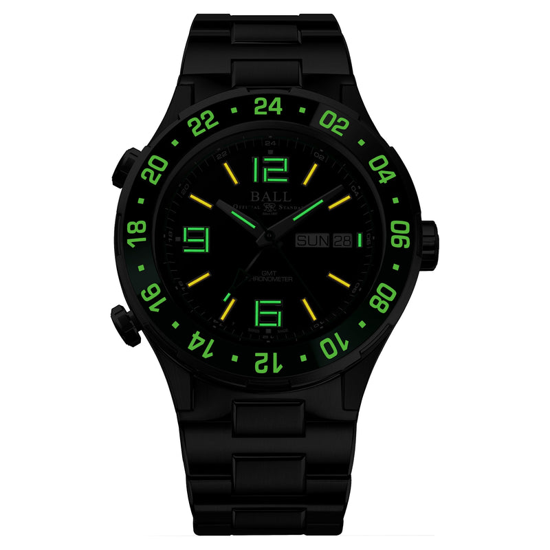 Automatic Watch - Ball Roadmaster Marine GMT Men's Black Watch DG3030B-S2C-BK