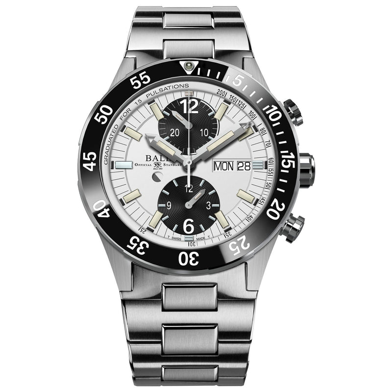 Automatic Watch - Ball Roadmaster Rescue Chronograph Men's White Watch DC3030C-S-WHBK