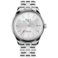 Automatic Watch - Ball Trainmaster Manufacture 80 Hours Men's Silver Watch NM3280D-S1CJ-SL