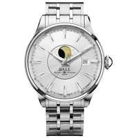 Automatic Watch - Ball Trainmaster Moon Phase Men's Silver Watch NM3082D-SJ-SL