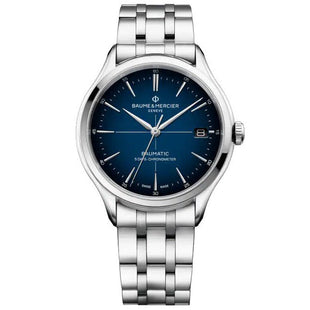 Automatic Watch - Baume Mercier Men's Blue Clifton Watch BM0A10468