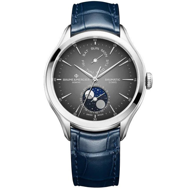 Automatic Watch - Baume Mercier Men's Blue Clifton Watch BM0A10548