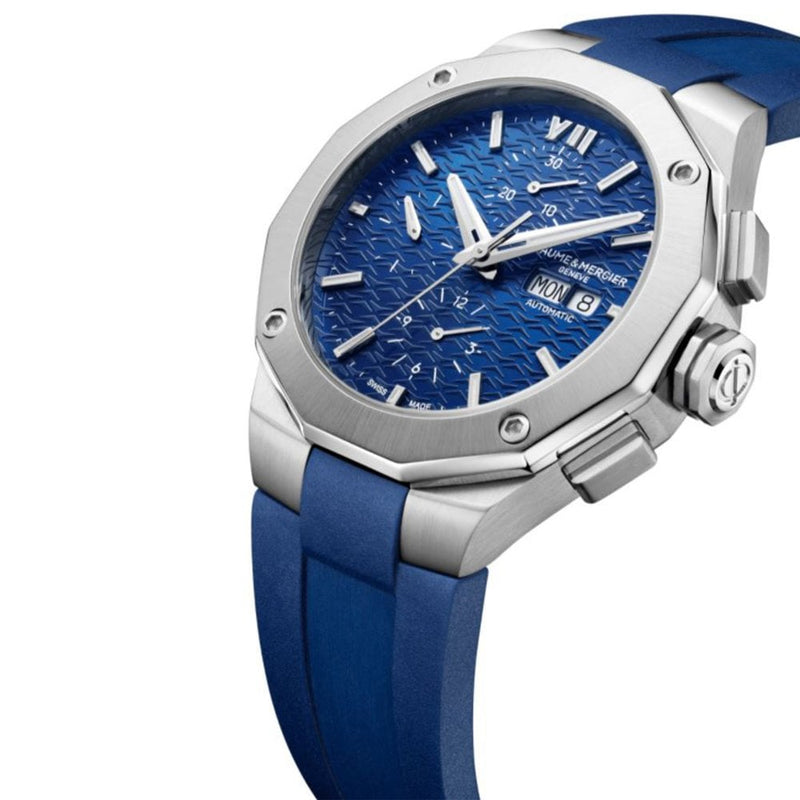 Automatic Watch - Baume Mercier Men's Blue Riviera Watch BM0A10623
