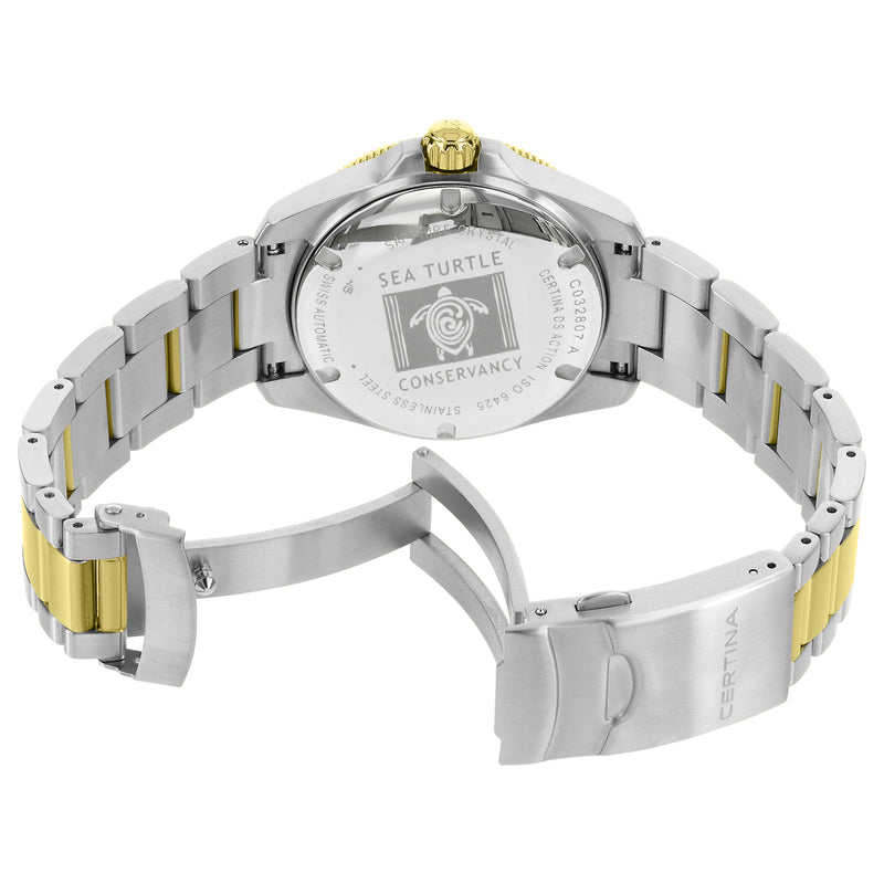 Automatic Watch - Certina DS Action Diver Sea Turtle Conservancy Special Edition Men's Two-Tone Watch C0328072204110
