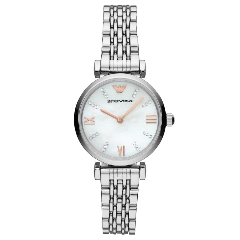 Automatic Watch - Emporio Armani AR11204 Ladies Automatic T-Bar Gianni Silver Watch