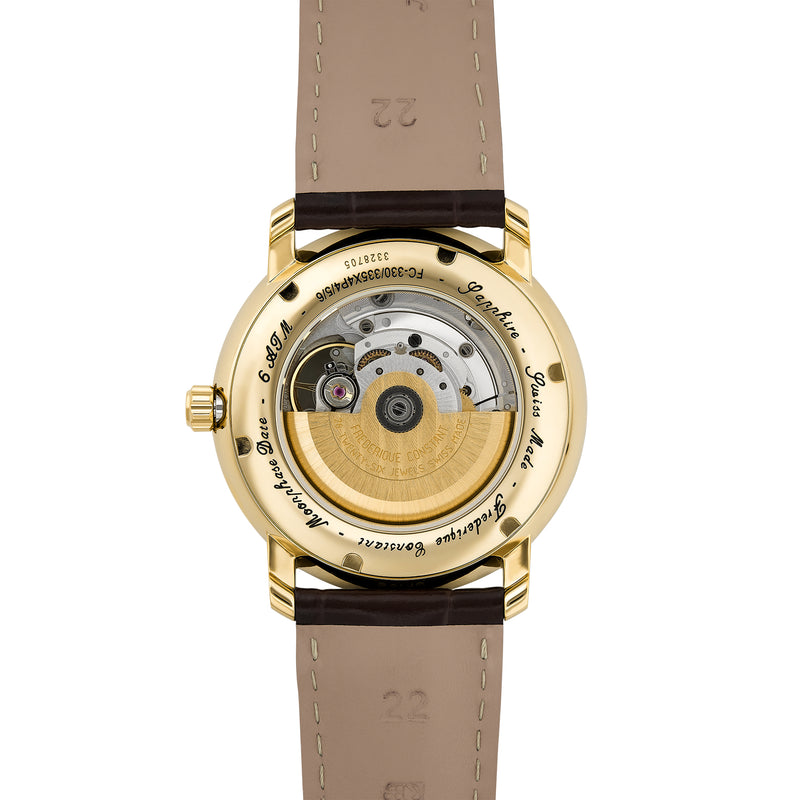 Automatic Watch - Frederique Constant Men’s Classics Heart Beat Moonphase Brown Watch  FC-335MC4P5