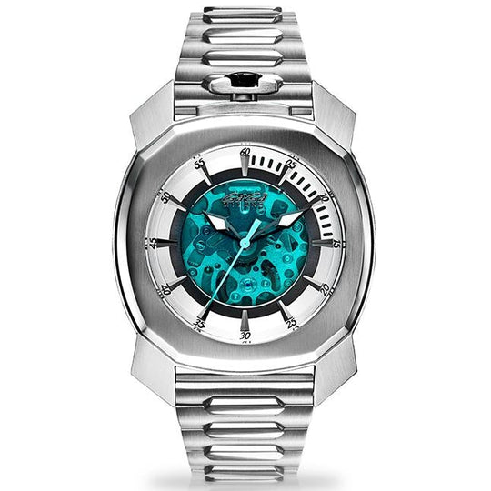 Gaga Milano Men's Blue Frame One Automatic Watch 7070ICM01BN