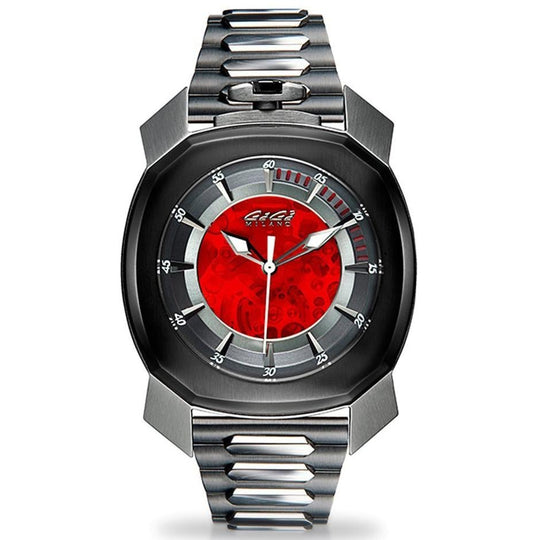 Gaga Milano Men's Red Frame One Automatic Watch 7079ICM01BQ