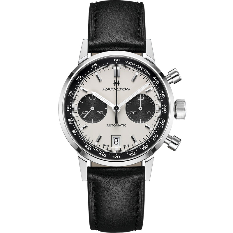 Automatic Watch - Hamilton American Classic Intramatic Auto Chronograph Men's Black Watch H38416711