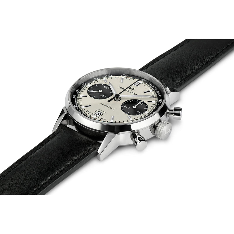 Automatic Watch - Hamilton American Classic Intramatic Auto Chronograph Men's Black Watch H38416711