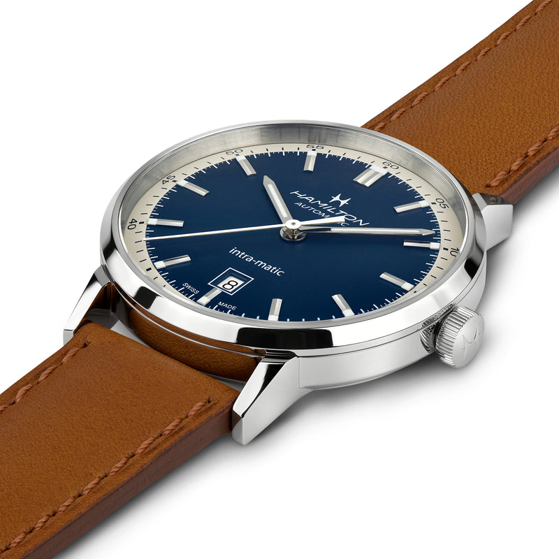 Automatic Watch - Hamilton American Classic Intramatic Auto Men's Blue Watch H38425540
