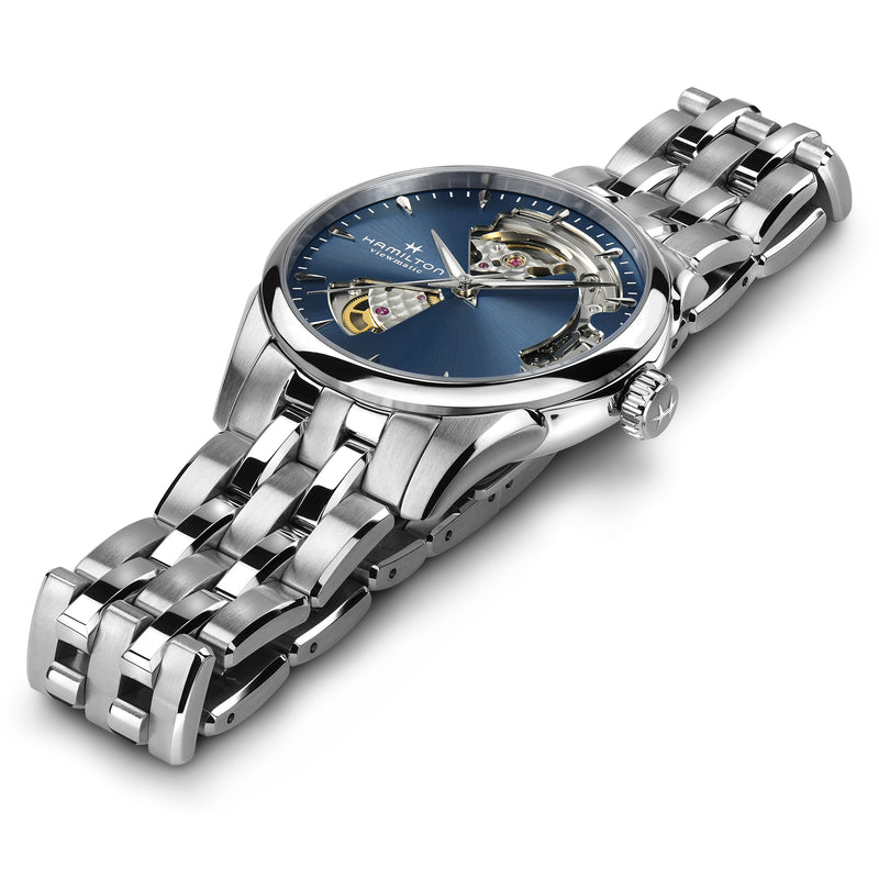 Automatic Watch - Hamilton Jazzmaster Open Heart Auto Ladies Blue Watch H32215141