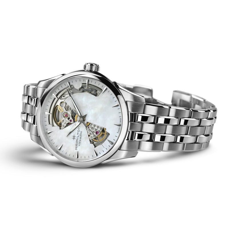 Automatic Watch - Hamilton Jazzmaster Open Heart Auto Ladies White Watch H32215190