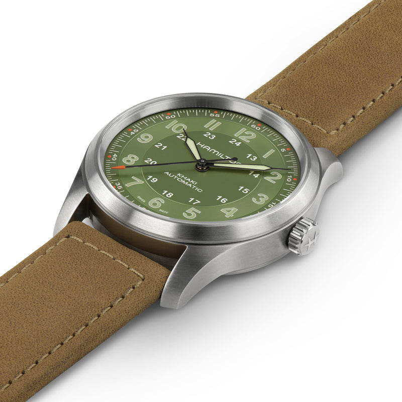 Hamilton Khaki Field Titanium Auto Men s Green Watch H70205860
