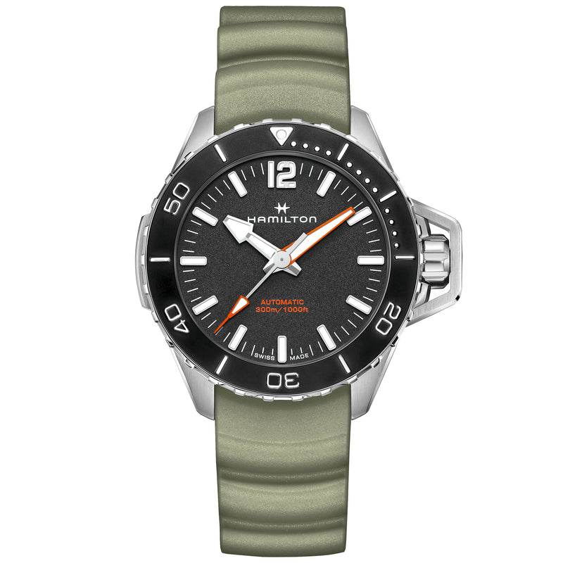 Automatic Watch - Hamilton Khaki Navy Frogman Auto Men's Black Watch H77825331