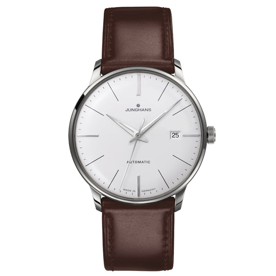 Junghans Men's Meister Classic Men's White/Brown Watch 27/4310.02