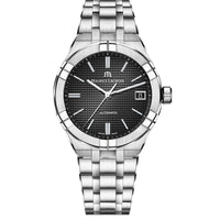 Automatic Watch - Maurice Lacroix Men's Black Aikon Automatic Stainless Steel Watch AI6007-SS002-330-1