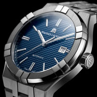 Automatic Watch - Maurice Lacroix Men's Blue Aikon Automatic Stainless Steel Watch AI6008-SS002-430-1