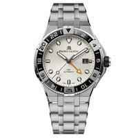 Automatic Watch - Maurice Lacroix Men's White Aikon  Venturer GMT Stainless Steel Watch AI6158-SS002-130-1