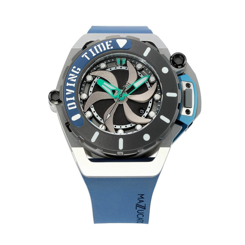 Automatic Watch - Mazzucato Blue Rim Scuba Automatic Watch SUB03-BL3255