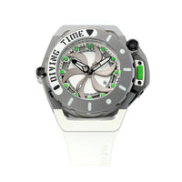 Automatic Watch - Mazzucato White Rim Scuba Automatic Watch SUB07-WH802