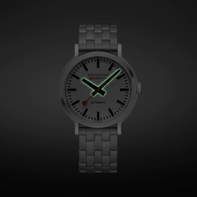 Automatic Watch - Mondaine Original Automatic Men's White Watch MST.4161B.SJ