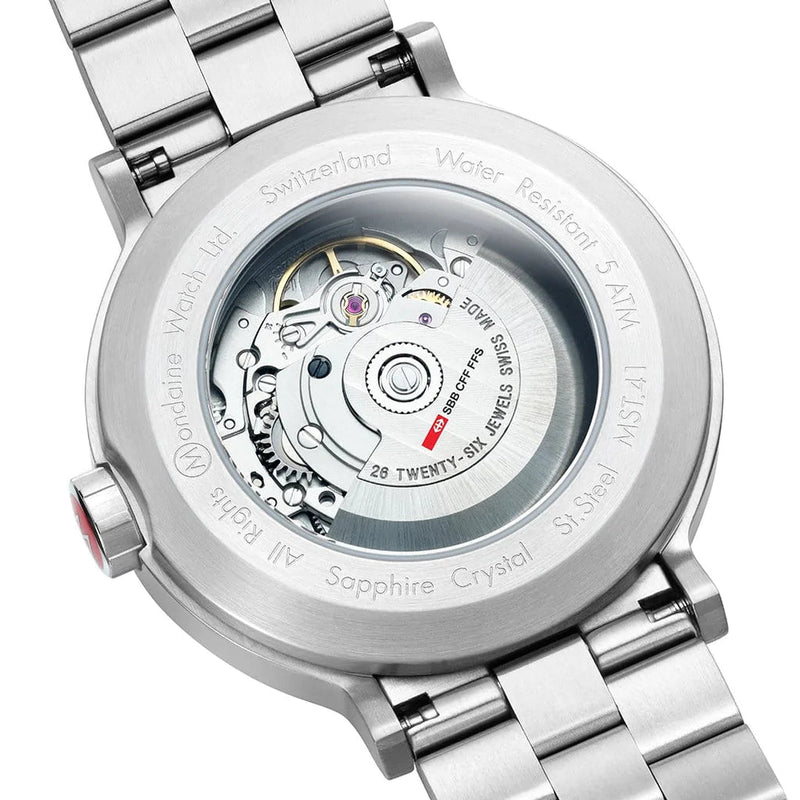 Automatic Watch - Mondaine Original Automatic Men's White Watch MST.4161B.SJ