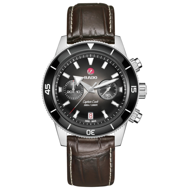 Automatic Watch - Rado Captain Cook Automatic Chronograph Men's Black Watch R32145158