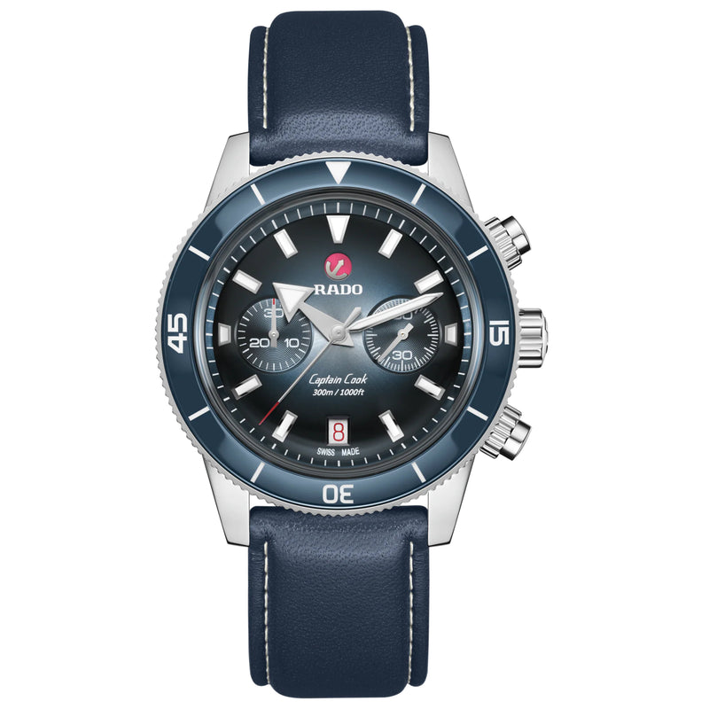 Automatic Watch - Rado Captain Cook Automatic Chronograph Men's Blue Watch R32145208