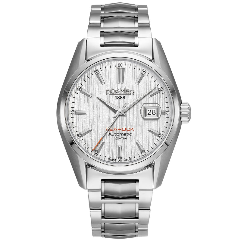 Automatic Watch - Roamer 210665 41 25 20 Searock Automatic Men's White Watch