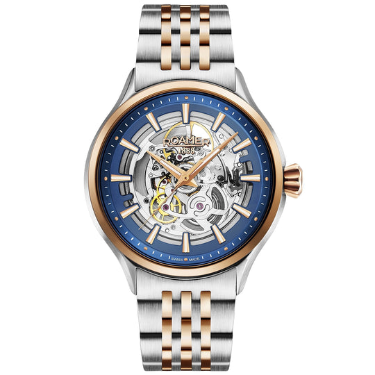Roamer Men's Two Tone Competence Skeleton III Mechanical Watch 101663 47 45 10N